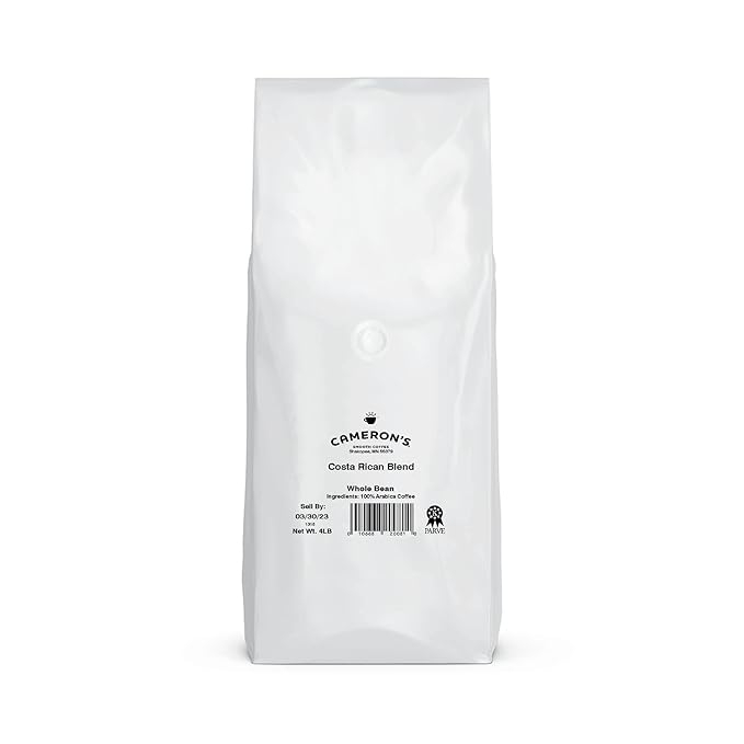 Cameron's Coffee Roasted Whole Bean Coffee, Costa Rica Blend, 4 Pound