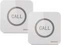 SINGCALL Restaurant Pager System Waiter Calling System Pagers and Beepers for Kitchen,Fast Food,Hotel,Restaurants,Cafe,Bar to Call Waiters 2 Waterproof Wireless Call Buttons