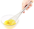 Restaurantware Met Lux 12 Inch x 2.5 Inch Baking Whisk, 1 With Ergonomic Handle Metal Whisk - Dishwasher-Safe, Corrosion-Resistant, Stainless Steel Whisk For Baking, For Whipping, Baking, Or Cooking