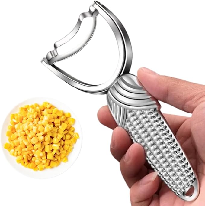 Corn Prep Peeler,Corn on the Cob Stripper Tool/Wider non-slip Handle/10-year Rustproof/Durable and efficient.
