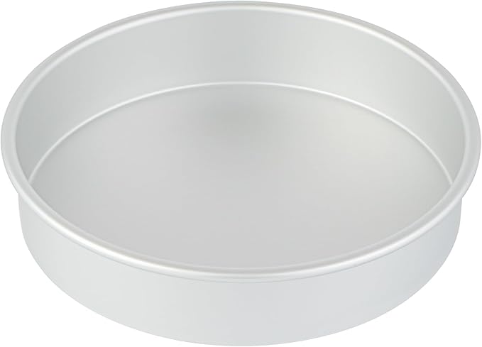 Restaurantware-Met Lux 9 x 2 Inch Straight-Sided Baking Tin, 1 Round Cake Pan - Oven-Ready, Freezable, Anodized Aluminum Round Baking Pan, Greaseproof, For Layer Birthday Cake