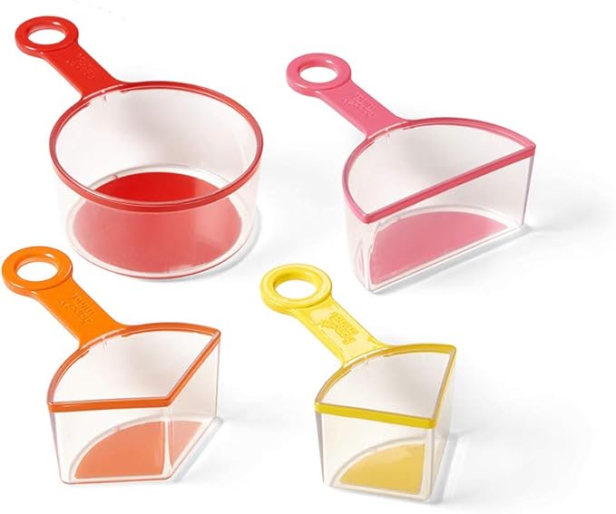 hand2mind Rainbow Fraction Measuring Cups, Kids Montessori Kitchen Tools, Toddler Cooking Tools, Sensory Table Materials, Fraction Manipulatives, Homeschooling Supplies, Easter Baking (Set of 4)