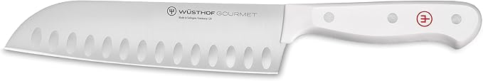 WÜSTHOF Gourmet White 7" Hollow Edge Santoku Knife