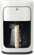 Beautiful 14-Cup Programmable Coffee Maker, Touch-Activated Display, Auto Brew with 3 Flavor Options (White Icing)