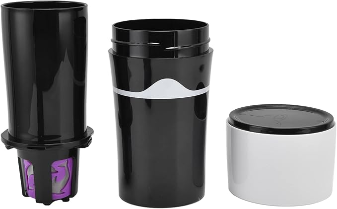 Zerodis Portable Drip Coffee Maker, 450ML Travelling Drip Coffee Machine Office Camping Hot and Cold Brew Coffee Makers for Capsules(Black and white)