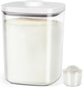 Airtight Rice Container 20 Lbs, Clear PET Plastic Food Storage Container Bin For Flour Sugar, Dry Food Holder with Easy Locking Lid for Kitchen Pantry Organization and Storage