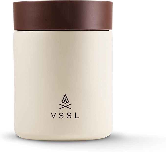 VSSL Nest 10 oz Mug, Stainless Steel, Double Walled, Vacuum Sealed & Integrates Nest Products, Cream