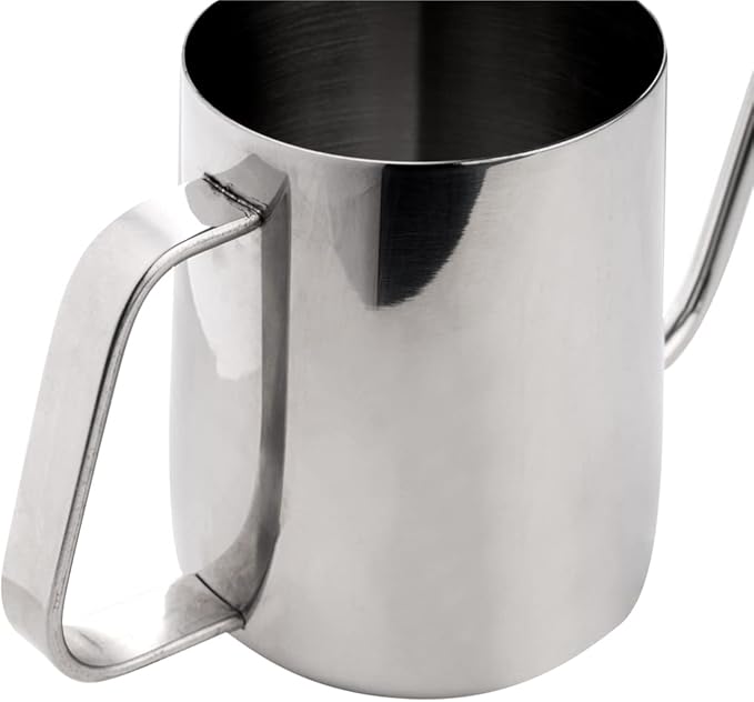 Restaurantware Restpresso 12 Ounce Gooseneck Kettle, 1 Dishwashable Pour Over Kettle - With Thermometer Hole, Non-Stick Coating, Stainless Steel Stovetop Kettle, Built-In Handle, - Restaurantware