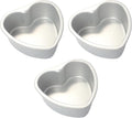 Heart Shaped Cake Pan 6 Inch Aluminum Cake Pans Heart Cake Tin Baking Cake Mold for Valentine's Weddings Birthday Party (3, 6 inch)
