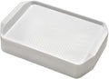 12-Piece White Plastic Fast Food Serving Trays,16.83 by 11.92-Inch