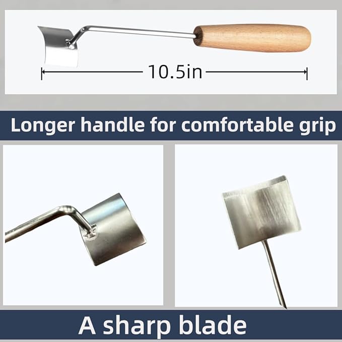Wooden Handle Corn Peeler with Wear Silicone Gloves - Non Slip Grip for Safe Corn Kernel Removal, Stainless Steel Corn Peeler Cob Stripper for Peelers for Kitchen