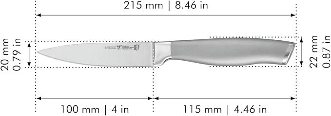 HENCKELS Modernist 4-inch Paring Knife, Razor-Sharp German Engineered Informed by 100+ Years of Mastery, Gray