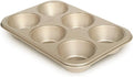 Glad Nonstick Jumbo Muffin Pan | Heavy Duty Metal | For Cupcakes | 6-Cup, Pack of 6