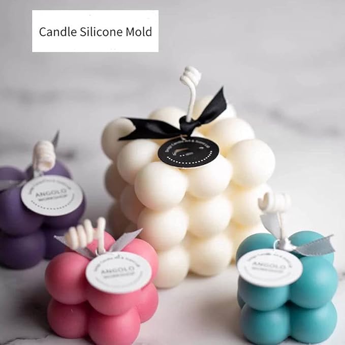DIY 3D Candle Mold Handmade Aromatherapy Soy Wax Candle Silicone Mold Plaster Candles Mould UV Epoxy Resin Soap Molds (1 Small Cavity)