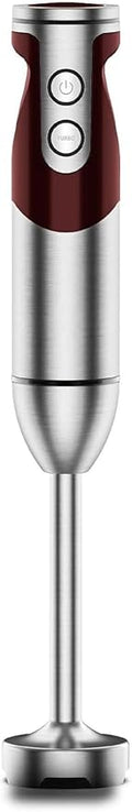 MEGAWISE new Hand Blender Series Single Hand Blender,no attachments,12-Speed,Includes Powerful Blender Stick- Easy to Clean and Perfect for Smoothies, and More (RED)