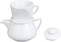 HIC Harold Import Co. Coffee Maker-Drip with Pot, White Porcelain 19oz. NT1044-HIC
