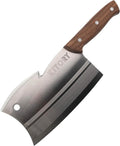 Kitory Meat Cleaver, Butcher Knife, Bone Cutter Dual Edges, Heavy Duty Kitchen Chopper Knife for Bone Meat Vegetable, Chinese Chefs Knife with Pearwood Handle, 2024 Gift for men and women.