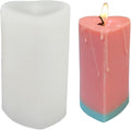 Love Cylinder Silicone Candle Mold, Pillar Candle Mould Fondant Chocolate Cake Tool for Soap, Crayon, Wax, Plaster,Polymer Clay