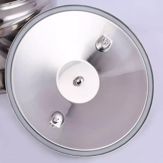 Aluminum Explosion-Proof Pressure Cooker- 7L~15L Capacity- Silver (7L)