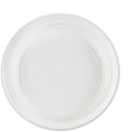 PLASTICPRO 7'' inch Round Plastic Plates Microwaveable, Disposable, White, Dinnerware 400 Count