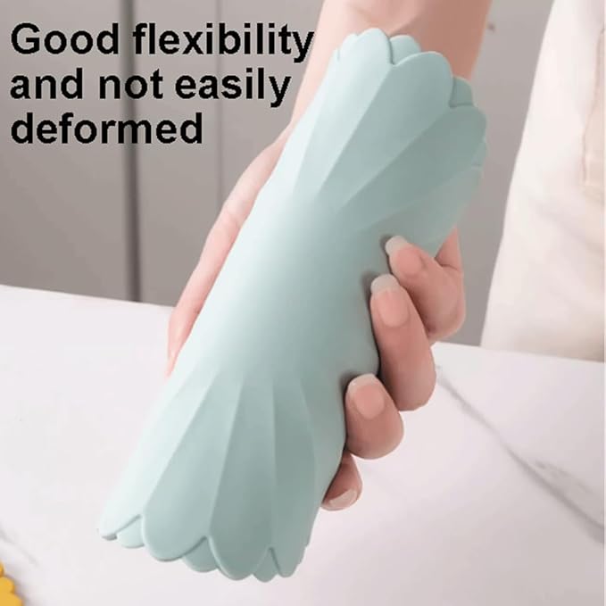 Heat-Resistant Silicone Trivet Mats, Non-Slip Hot Plate Holder for Kitchen Countertops & Dining Table, Reusable Pot Holder Pad with Secure Grip, Dishwasher Safe (Sea Sky Blue, Diameter: 30cm/11.81")