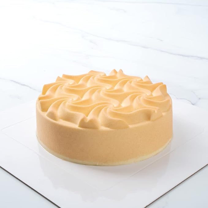 Restaurantware Pastry Tek 6.8 Inch Swirl Cake Pan 1 Oven-Ready Silicone Bundt Cake Pan - Flexible Freezable White Silicone Small Cake Mold Easy Release For Baking Desserts