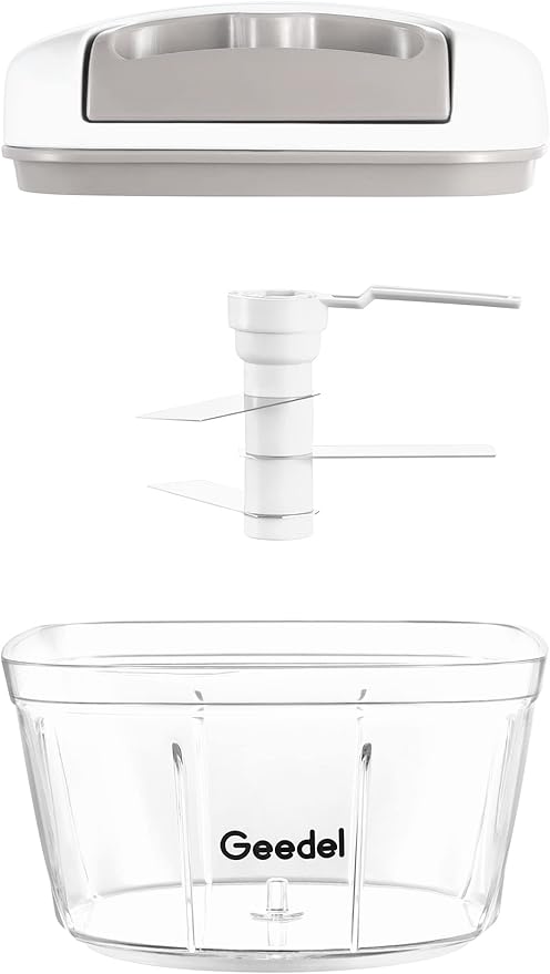 Manual Pull Food Chopper, Hand Pull String Onion Chopper Dicer for Kitchen, Easy Cleaning Food Chopper for Vegetables, Fruits (500 ML)