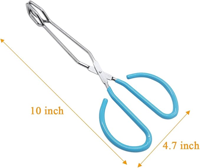 2 Pcs 10 Inch Scissor Food Tongs,Stainless Steel Kitchen Tongs Serving Tong with Comfort-Grip Handle for Cooking,Barbecue,Grilling,Heavy Duty Buffet Pliers