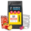 Tiesta Tea - Peach Party Cold Brew, Peach Hibiscus Herbal Tea, Premium Loose Leaf Blend, Non Caffeinated Cold Brew Packets, Makes 64 oz of Pitcher Per Bag (Pack of 10)