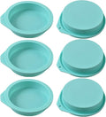 Newk Silicone Round Cake Mold, 6 Packs 4 Inch Silicone Disc Like Mold for Baking Cake, Resin Coaster, Layer Cakes, Cheese Cakes, Rainbow Cakes – 4"