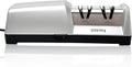 Professional 3-stage Electric Knife Sharpener for Kitchen Knives, with 100% Diamond Abrasive 20° Precision Angle Guide, Quickly Sharpening, Repairing/Restoring/Polish Blades (2-Stage Silver)