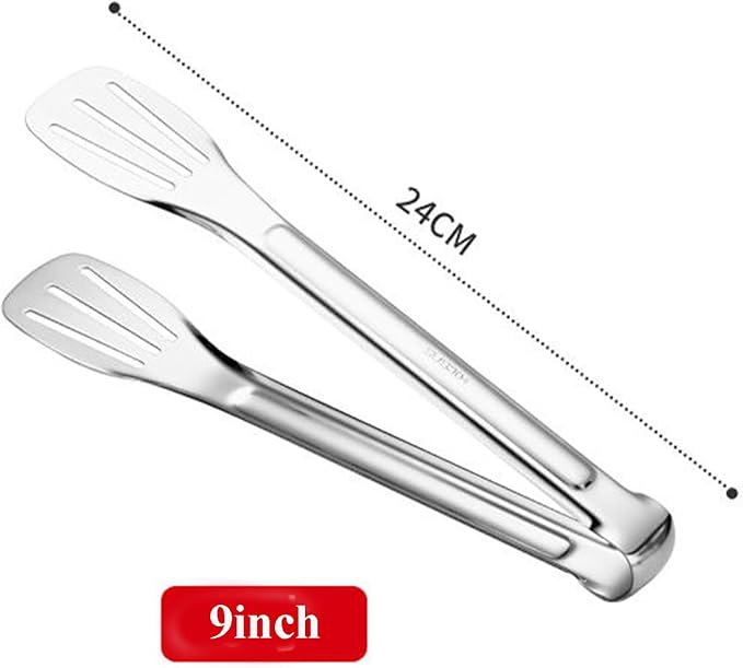 2 Pack Kitchen Tongs Stainless Steel Locking Cooking Barbecue Grilling Food Tongs Kitchen Clamps Sturdy High Resistant Heat Tongs (4PC (7inch,9inch,12inch,14inch))