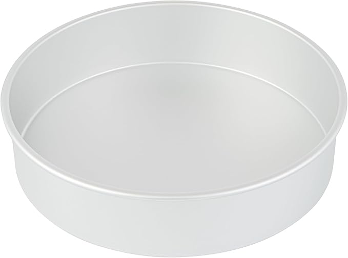 Restaurantware-Met Lux 12 x 3 Inch Straight-Sided Baking Tins, 12 Round Cake Pans - Oven-Ready, Freezable, Anodized Aluminum Round Baking Pans, Greaseproof, For Layer Birthday Cakes