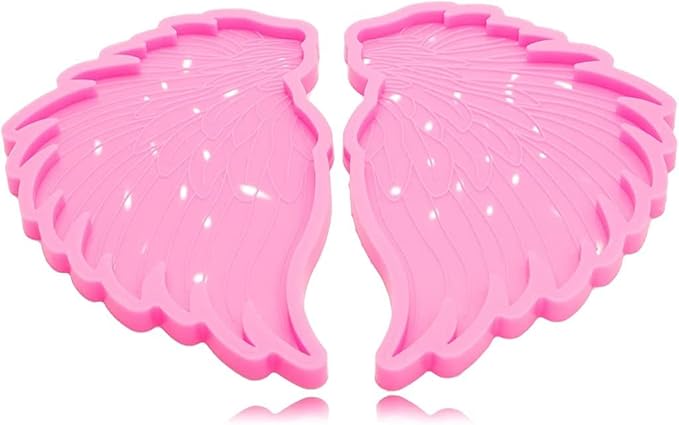 1 Pair Wings Coaster Resin Molds Wings Silicone Epoxy Casting Mold for Cup Mat Agate Coaster Mold DIY Unique Coaster Home Decoration