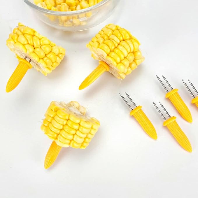 36 Pack Stainless Steel Corn Holders, Corn on The Grill & Cob Skewers, Home & BBQ Cooking Fork