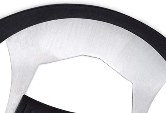 Mezzaluna Salad Chopper,Stainless Steel Mezzaluna Knife Razor Sharp Rocker Slicer with Protection Cover Vegetable Chopper Mincing Cutter for Pizza Cheese Onion Carrot Pepper Garlic