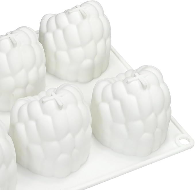 mostsom Silicone Dessert Mold, 6-Cavity Raspberry Pattern Chocolate Mousse Cake Mold, Flexible Baking Mold for Candy, Jelly, Ice Cube (B_ Raspberry)