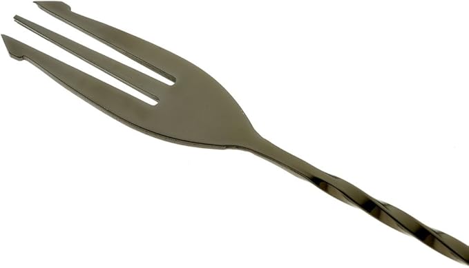 Barfly Bar Spoon, Fork End 15 3/4" (40.0 Cm), Gun Metal Black