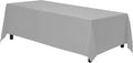 Gee Di Moda Rectangle Tablecloth - 70 x 120 Inch Silver Table Cloth for 6 or 8 Foot Rectangle Table - Heavy Duty Washable Fabric - for Buffet Table, Holiday Party, Dinner, Wedding & Baby Shower