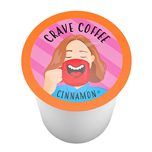 Crave Beverages Flavored Pods Compatible with 2 K-Cup Brewers, Cinnamon, 40 Count