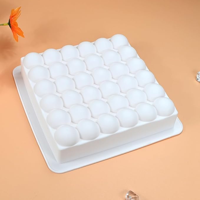 mostsom Silicone Mold for Mousse Cake, Chocolate, Cheesecake Bubbles Shape Pan - Flexible Baking Dish for Candy, Dessert, Ice Cube - Non-Stick Freezer & Oven Safe (C_ Bubbles)
