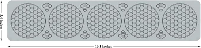 Bee Silicone Mold Honeycomb,Embossing Lace Fondant Mold and Bee Lace Fondant Molds for Cake Decorating