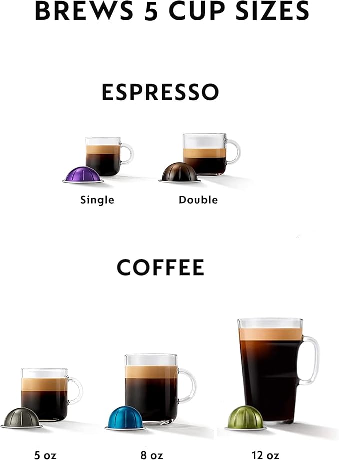 Nespresso Vertuo Pop+ Coffee and Espresso Machine by De'Longhi with Aeroccino Milk Frother, Pacific Blue