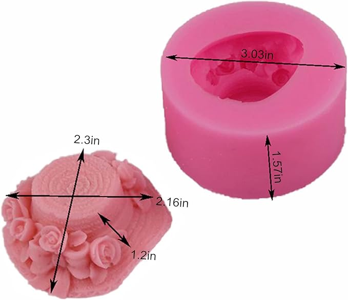 Sun Hat Silicone Mold for Fondant Chocolate Candy Cake Decoration Baking Pastry Tools Silicone Soap Mold Resin Polymer Clay Mold