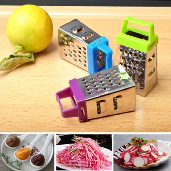 Mini Grater, Stainless Steel Cheese Ginger Vegetable Spices Small Grater for Kitchen (Dark Green)