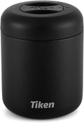 Tiken Airtight Coffee Canister Compact Size for Outdoors - Double Wall Stainless Steel, UV Blocking, Switchable to Food Storage Container 660ml Black