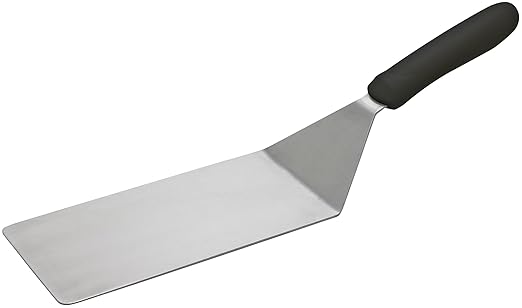Winco 8" x 4" Griddle Spatula/Turner for Burgers, Steaks and More, Black