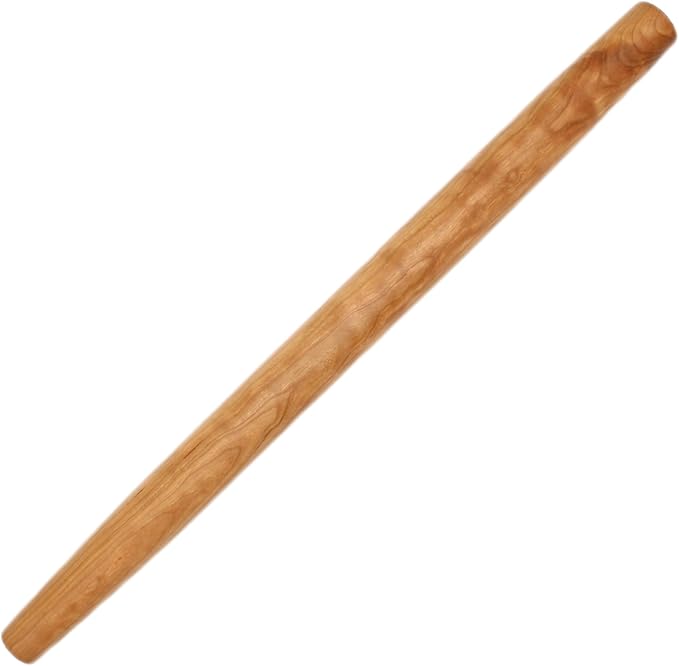 Handmade French Rolling Pin Set: Cherry Wood Rolling Pins for Baking, Includes 12 & 20 Tapered Wooden Rolling Pin for Dough, Pizza, Pastry, and Tortilla Roller, Made in Kentucky