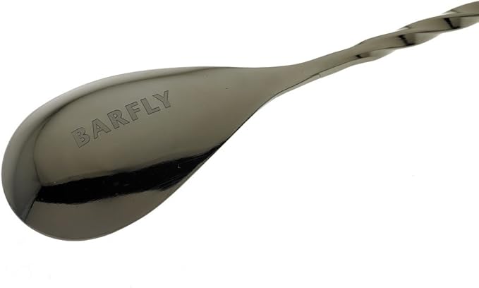 Barfly Bar Spoon, Teardrop End 11 13/16" (30.0 Cm), Gun Metal Black
