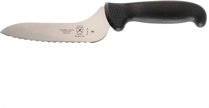 Mercer Culinary M18134BK Bread Knife, 6-Inch, Millennia Black